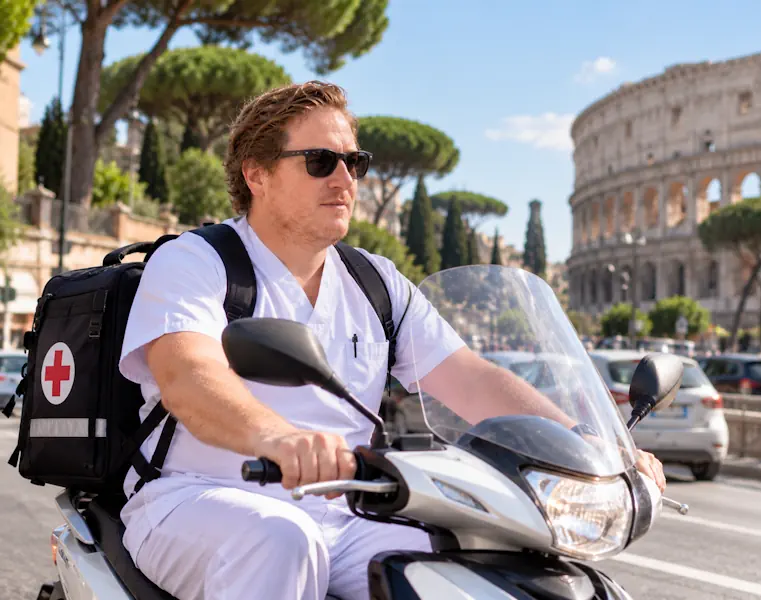 michele infermiere in moto